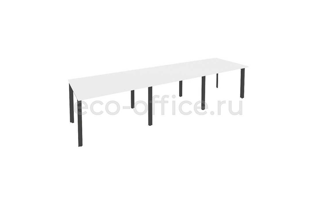Стол переговорный (3 столешницы) ONIX O.MP-PRG-3.2 Белый Бриллиант / Антрацит металл  купить в Севастополе