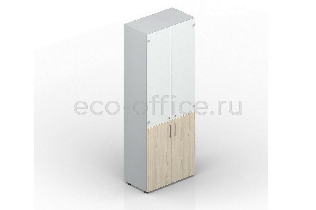 Шкаф для документов высокий EMHS834BL Акация Аури / Белый  стоимость