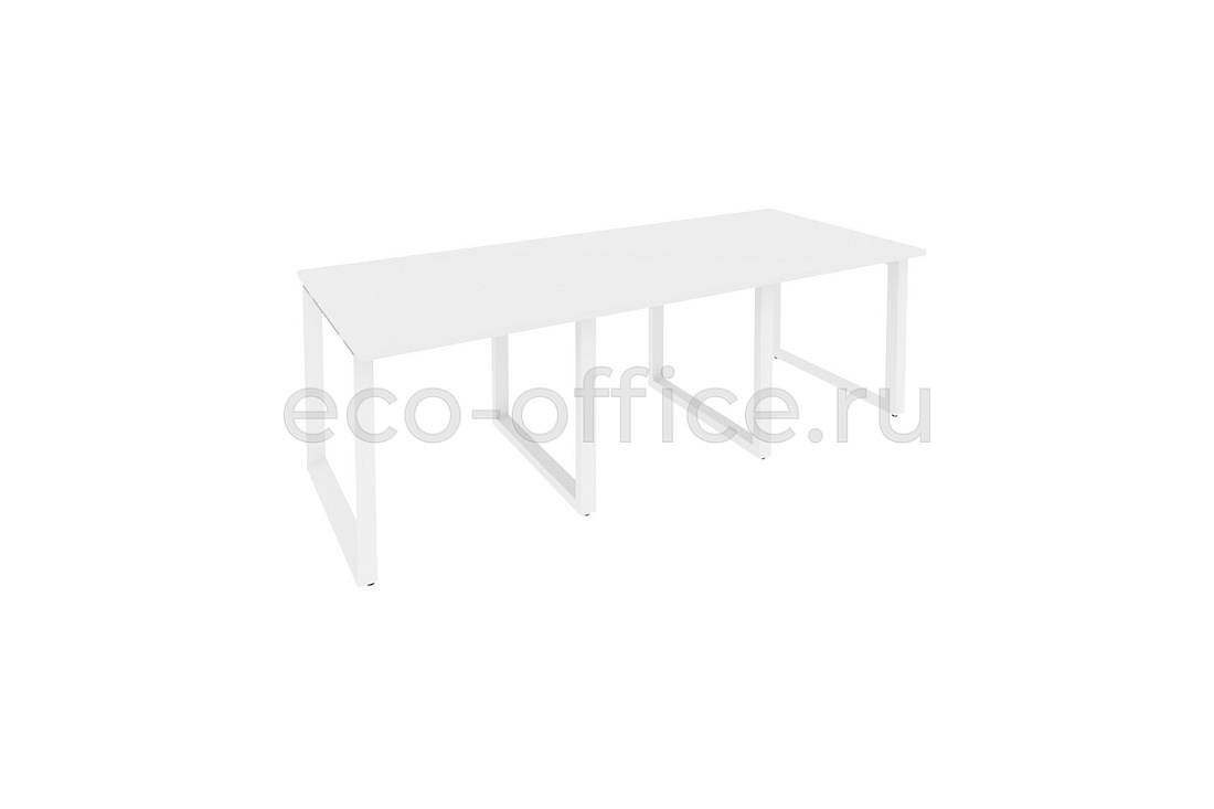Стол переговорный (3 столешницы) ONIX O.MO-PRG-3.0 Белый Бриллиант / Белый металл  купить в Севастополе