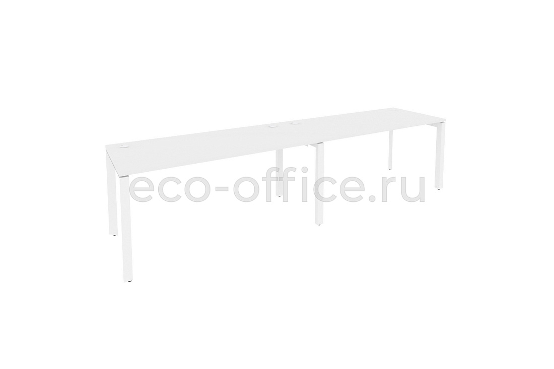 Рабочая станция на П-образном м/к ONIX O.MP-RS-2.4.7 Белый Бриллиант / Белый металл  купить в Севастополе