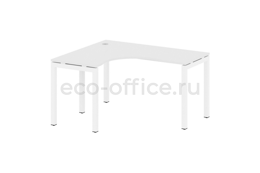 Стол криволинейный левый METAL SYSTEM QUATTRO 5x5 50БП.СА-3 Л Белый / Белый металл купить в Севастополе