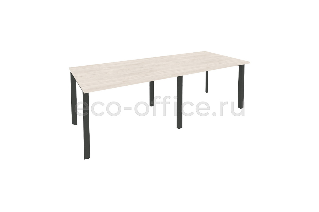 Стол переговорный (2 столешницы) ONIX O.MP-PRG-2.2 Денвер Светлый / Антрацит металл купить в Севастополе