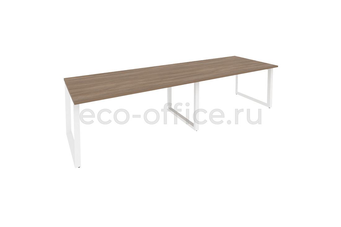 Стол переговорный (2 столешницы) ONIX O.MO-PRG-2.4 Дуб Аризона / Белый металл  купить в Севастополе