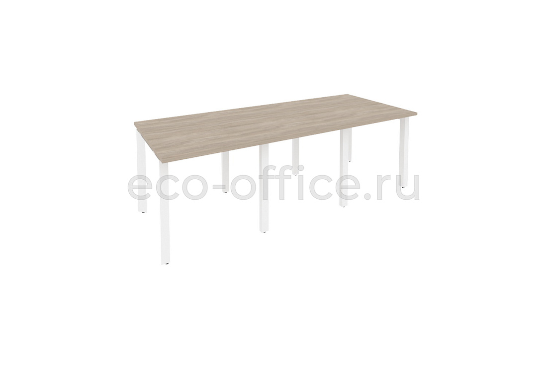 Стол переговорный (3 столешницы) ONIX O.MP-PRG-3.0 Дуб Аттик / Белый металл  купить в Севастополе