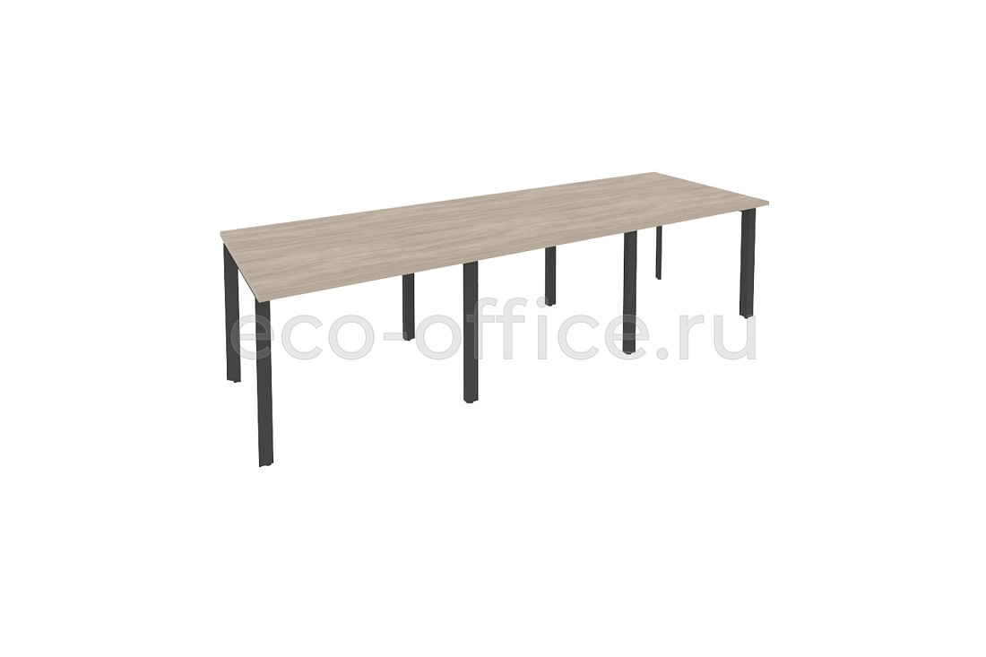 Стол переговорный (3 столешницы) ONIX O.MP-PRG-3.1 Дуб Аттик / Антрацит металл  купить в Севастополе