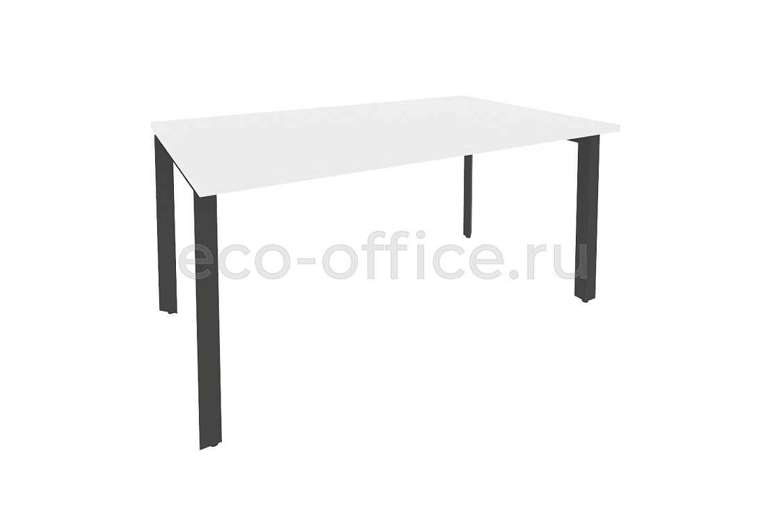 Стол переговорный (1 столешница) ONIX O.MP-PRG-1.4 Белый Бриллиант / Антрацит металл  купить в Севастополе