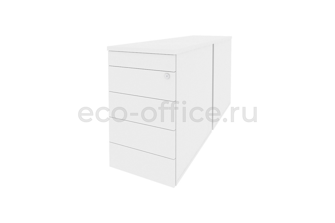 Тумба двойная приставная / опорная (TIP-ON) ONIX O.TPO-2.7 TIP Белый Бриллиант купить в Севастополе
