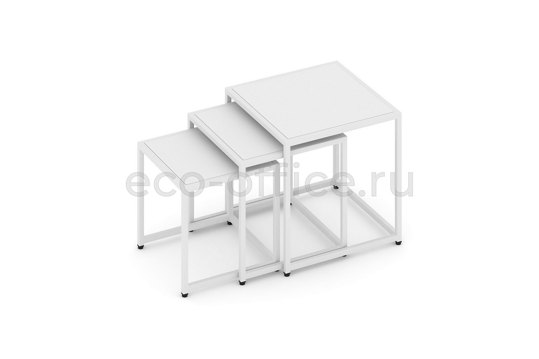 Стол журнальный LOFT VR.L-SJK-40 Белый бриллиант / Белый металл  стоимость
