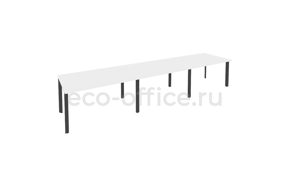 Стол переговорный (3 столешницы) ONIX O.MP-PRG-3.3 Белый Бриллиант / Антрацит металл  купить в Севастополе
