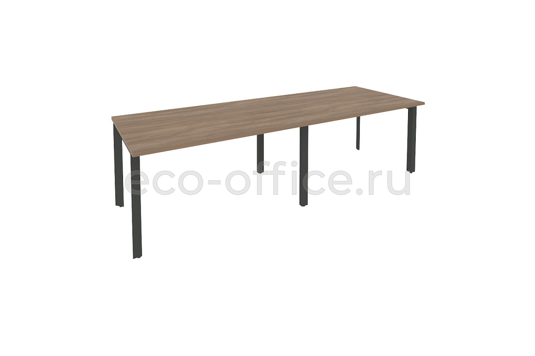 Стол переговорный (2 столешницы) ONIX O.MP-PRG-2.3 Дуб Аризона / Антрацит металл  купить в Севастополе