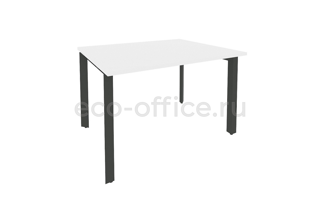 Стол переговорный (1 столешница) ONIX O.MP-PRG-1.2 Белый Бриллиант / Антрацит металл  купить в Севастополе