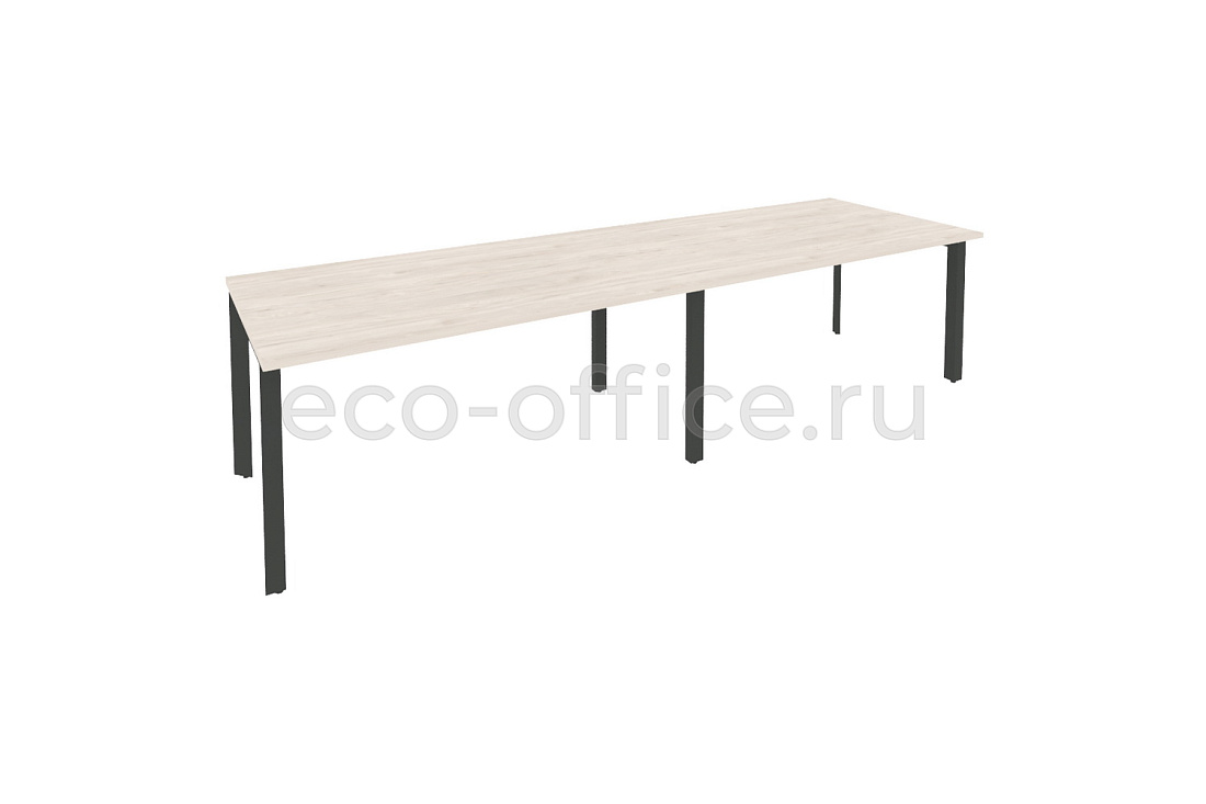 Стол переговорный (2 столешницы) ONIX O.MP-PRG-2.4 Денвер Светлый / Антрацит металл купить в Севастополе