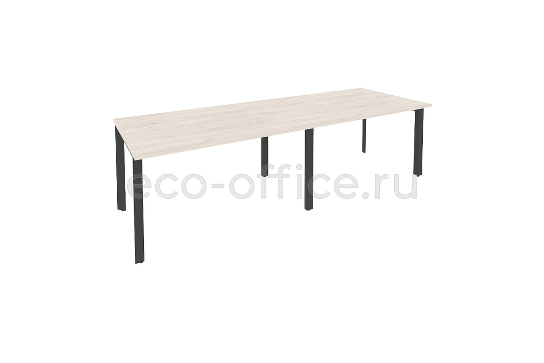 Стол переговорный (2 столешницы) ONIX O.MP-PRG-2.3 Денвер Светлый / Антрацит металл купить в Севастополе