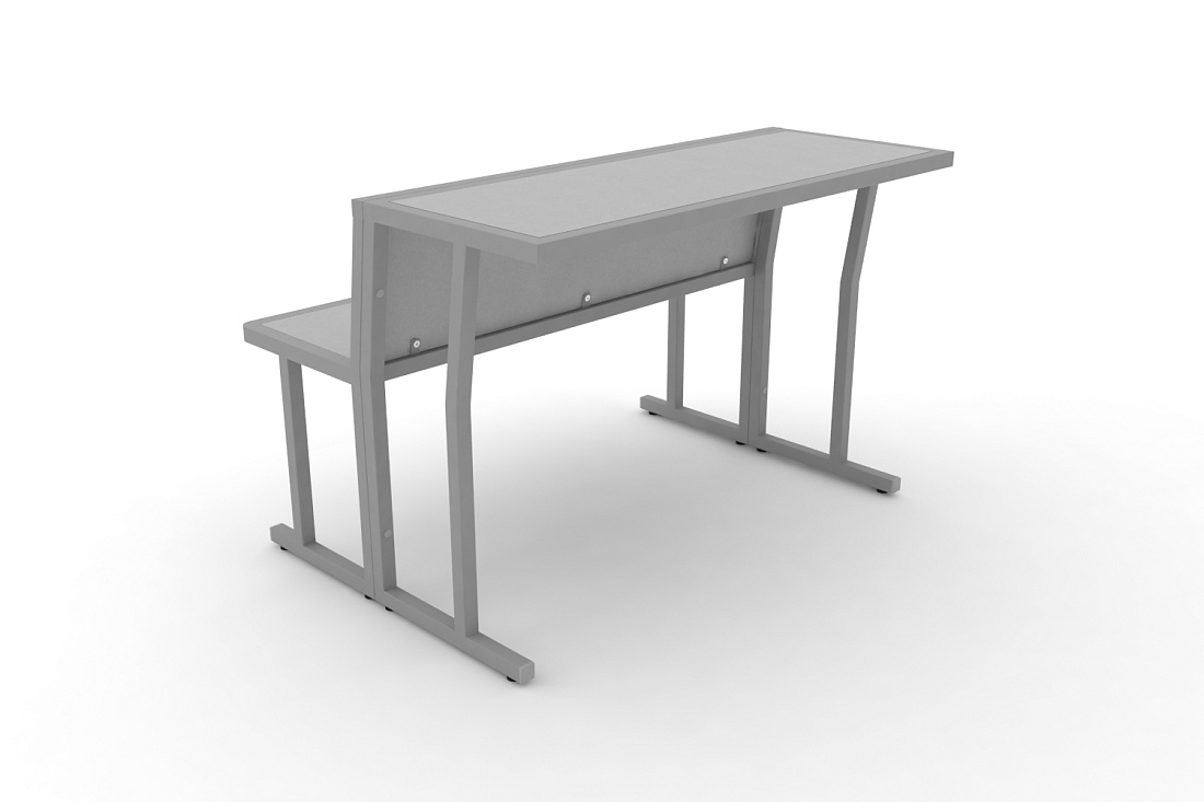 Комплект учебный скамья со столом DESK DKN-1500LS Серый / Серый металл  стоимость