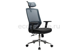 Кресло офисное RV Chair ALT 833H Серая сетка / Чёрная ткань фото