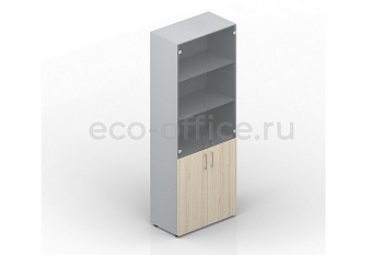 Шкаф для документов высокий EMHS834TN Акация Аури / Белый купить в Севастополе