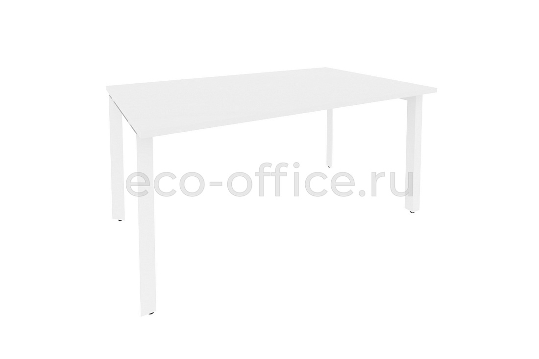 Стол переговорный (1 столешница) ONIX O.MP-PRG-1.4 Белый Бриллиант / Белый металл  купить в Севастополе