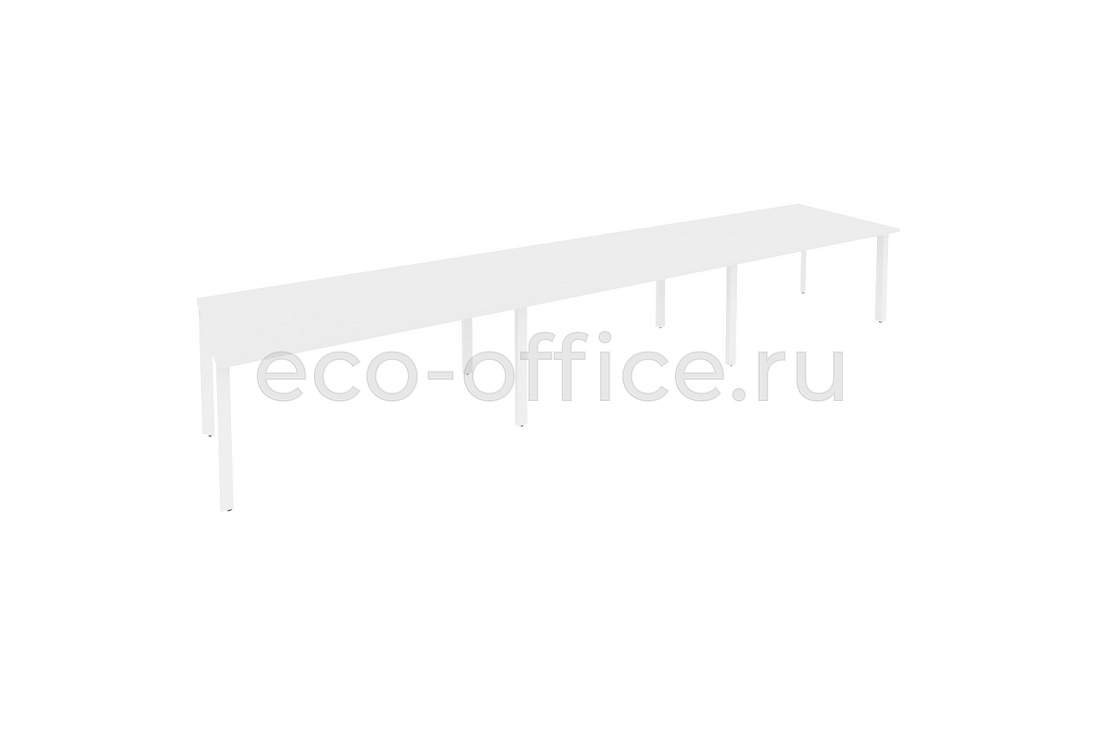 Стол переговорный (3 столешницы) ONIX O.MP-PRG-3.4 Белый Бриллиант / Белый металл  купить в Севастополе