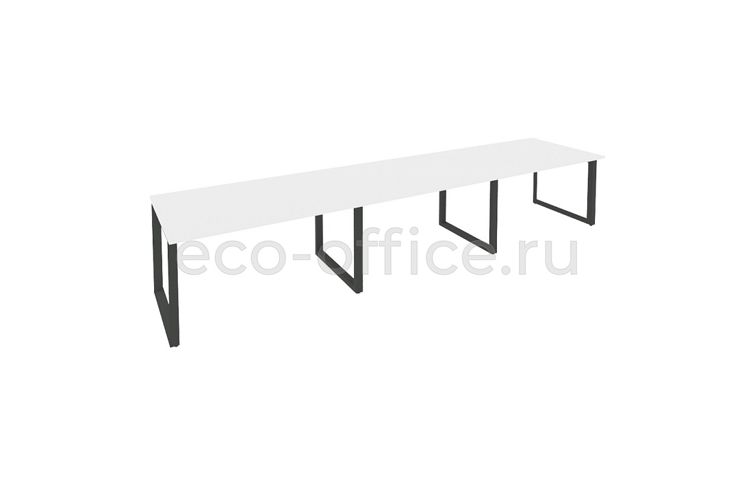 Стол переговорный (3 столешницы) ONIX O.MO-PRG-3.3 Белый Бриллиант / Антрацит металл  купить в Севастополе