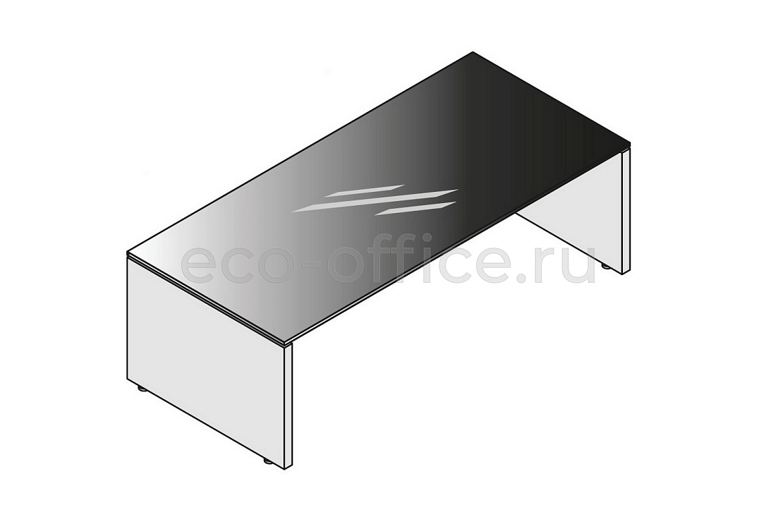 Стол руководителя стеклянный E.O.S. 118230 Black / Modern Walnut  стоимость