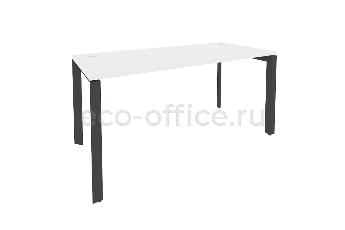 Стол рабочий на П-образном м/к ONIX O.MP-SP-4.7 Белый Бриллиант / Антрацит металл  купить в Севастополе