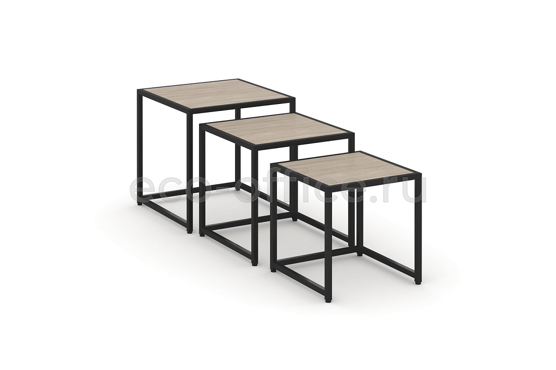Стол журнальный LOFT VR.L-SJK-50 Дуб Аттик / Чёрный металл  стоимость