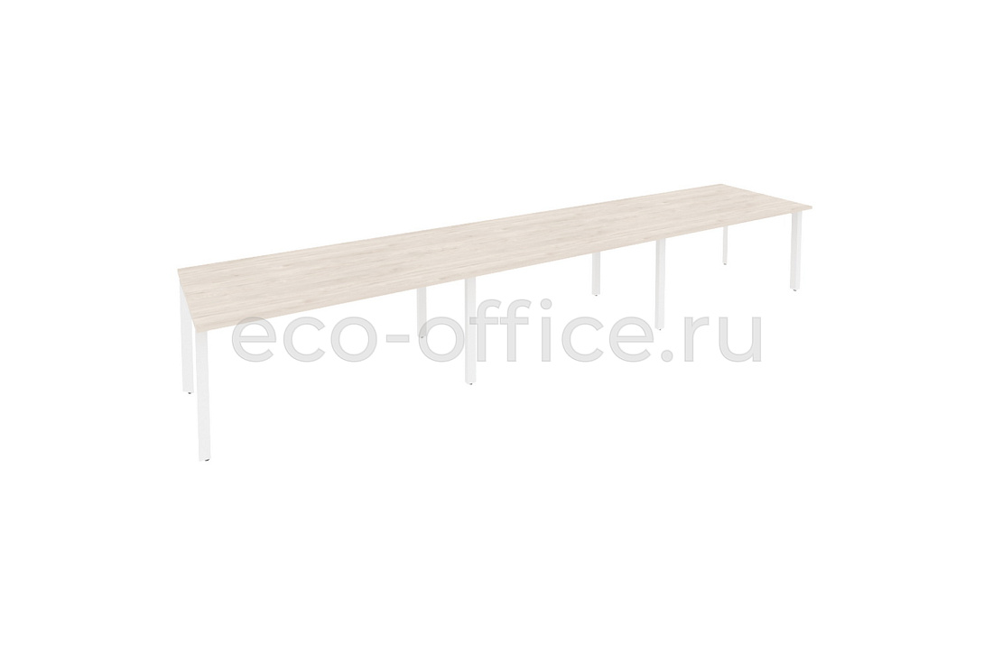 Стол переговорный (3 столешницы) ONIX O.MP-PRG-3.4 Денвер Светлый / Белый металл  купить в Севастополе