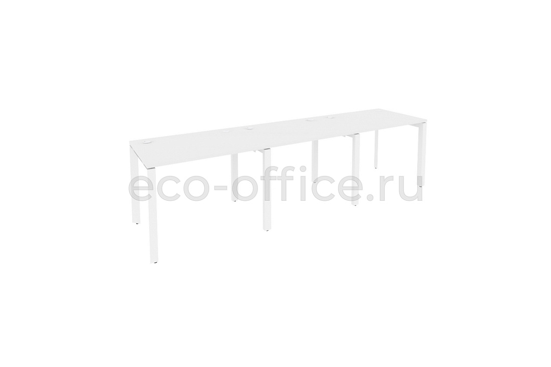 Рабочая станция на П-образном м/к ONIX O.MP-RS-3.1.7 Белый Бриллиант / Белый металл  купить в Севастополе