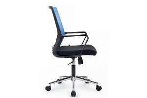 Кресло RV Chair MINT M1029MBE Синяя сетка / Чёрная ткань фото