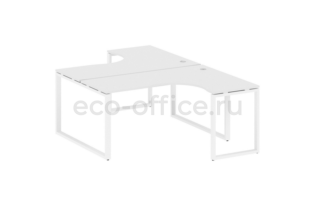 Рабочая станция криволинейная METAL SYSTEM STYLE БО.РАС-СА-2.4 Белый / Белый металл  стоимость