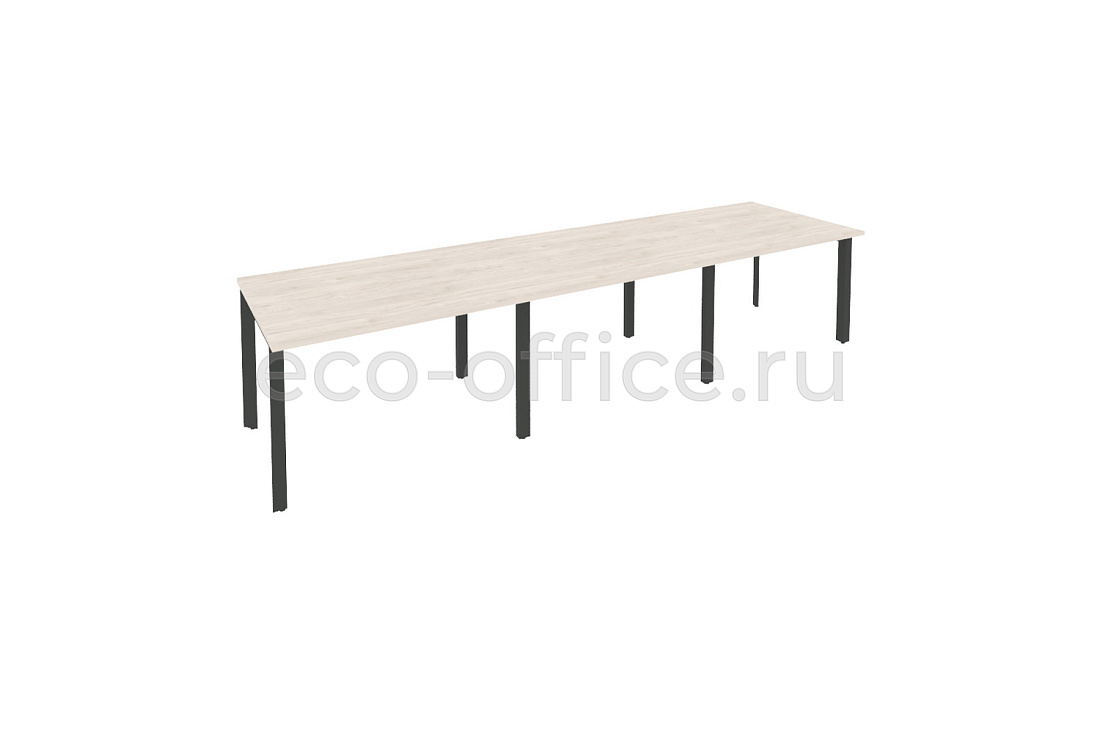 Стол переговорный (3 столешницы) ONIX O.MP-PRG-3.2 Денвер Светлый / Антрацит металл купить в Севастополе
